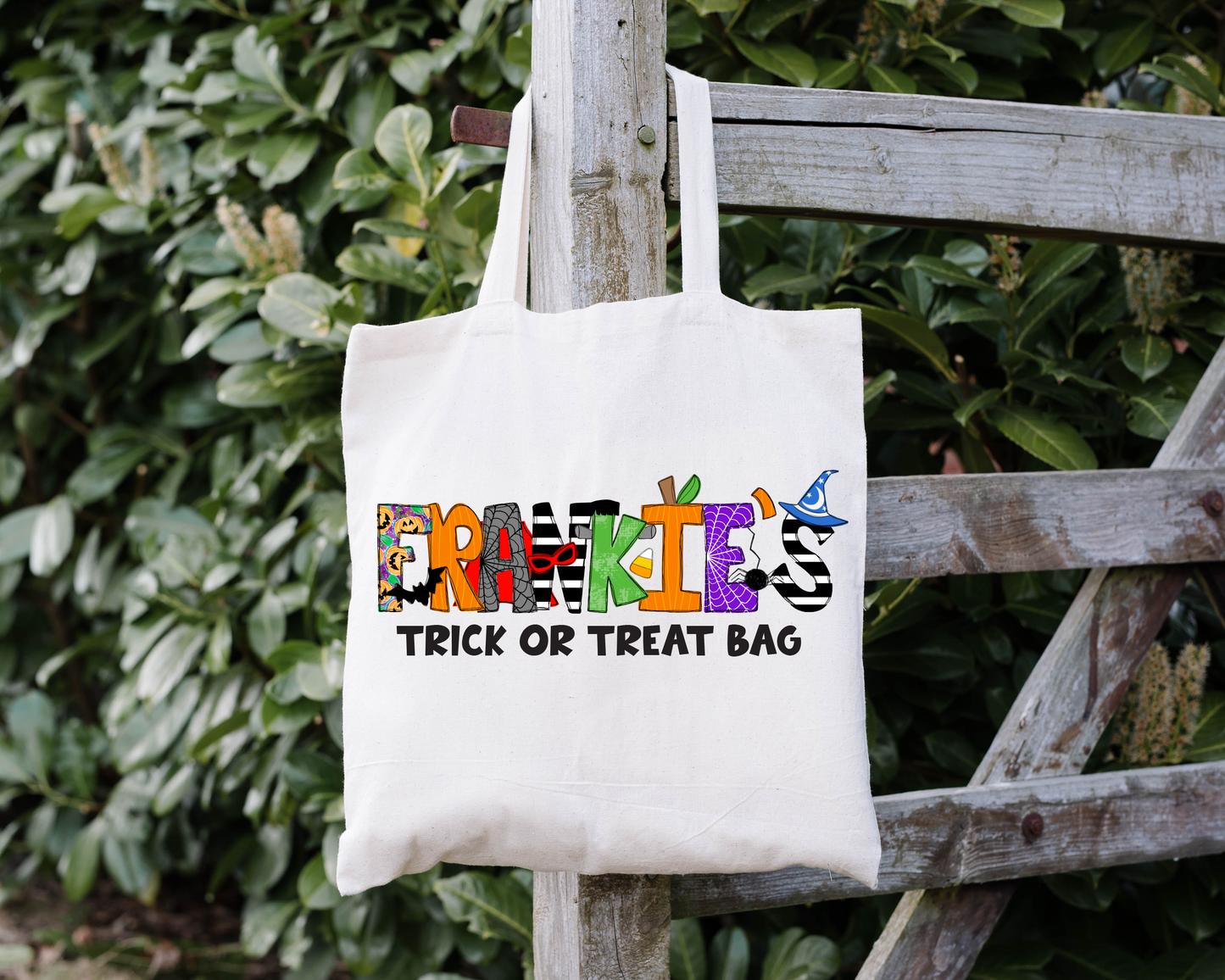 Boys Personalized Trick or Treat Tote Bag