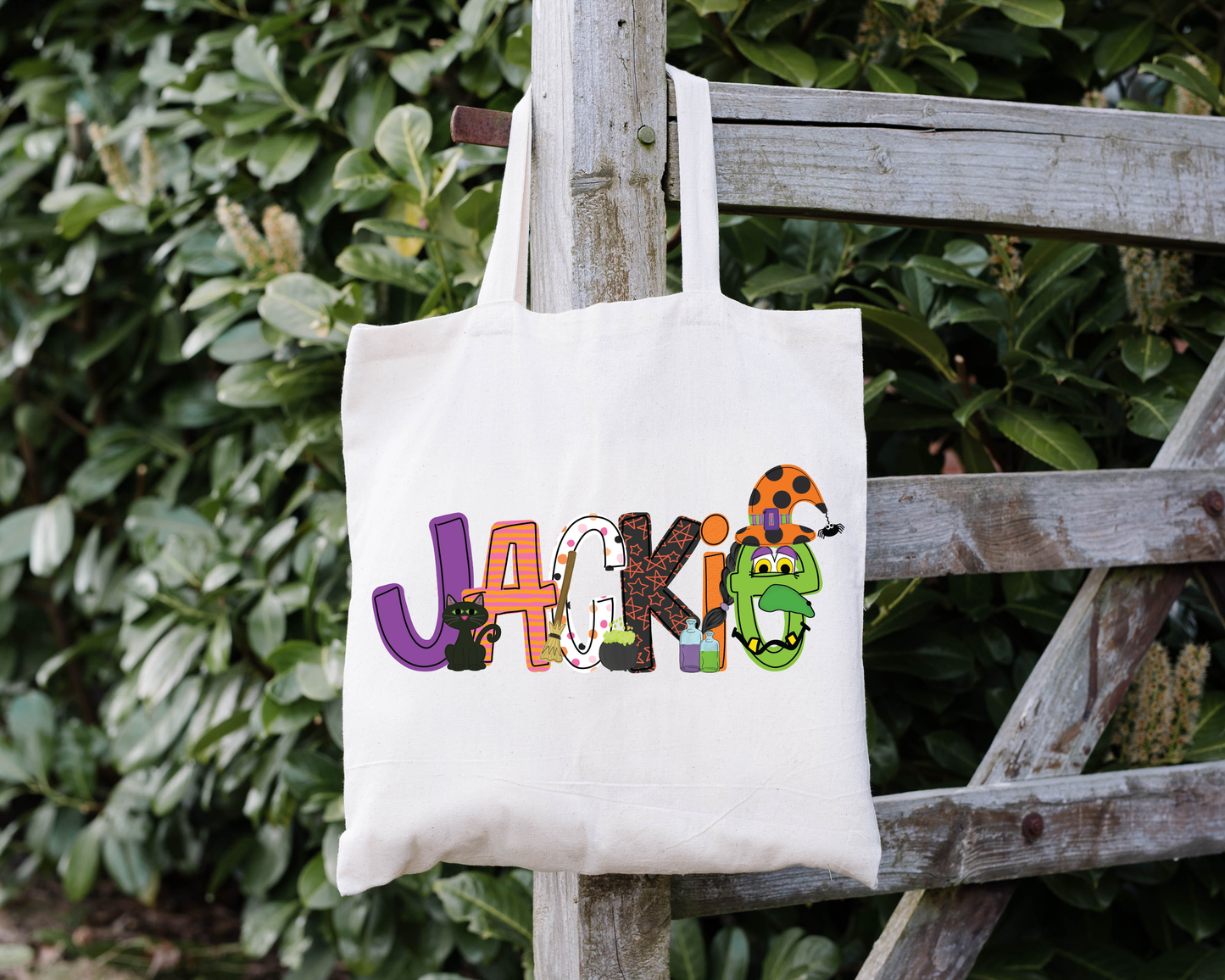 Girls Name Trick or Treat Tote Bag