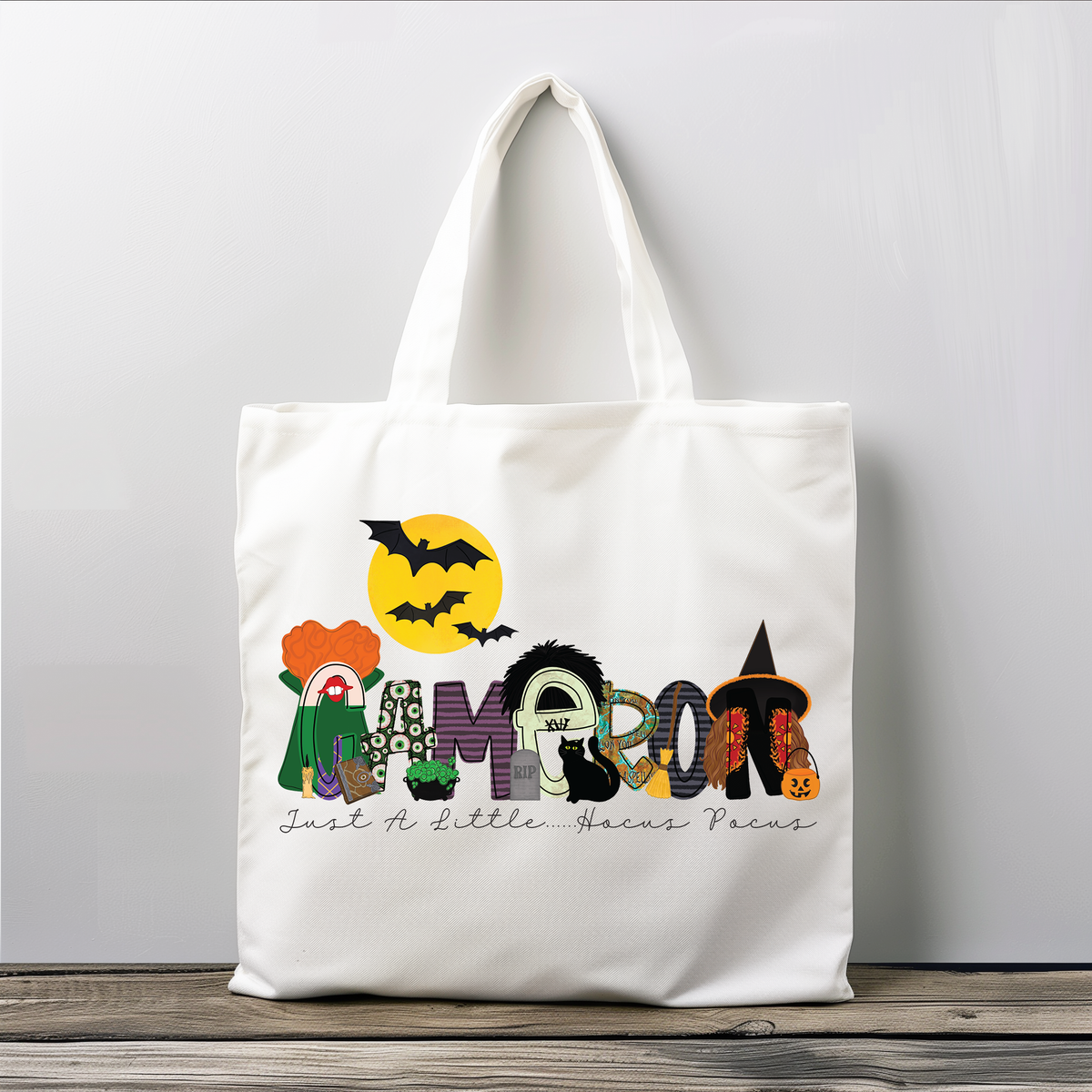Personalized Hocus Pocus Themed Tote Bag