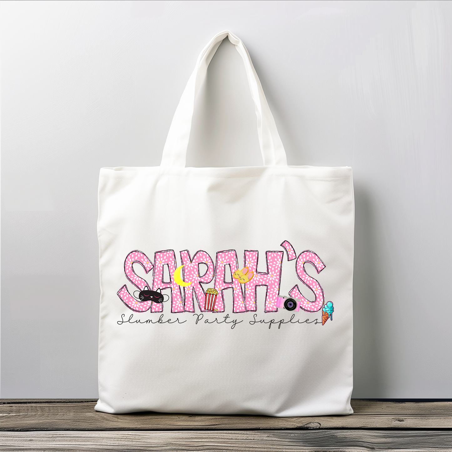 Personalized Slumber Party Tote Bag