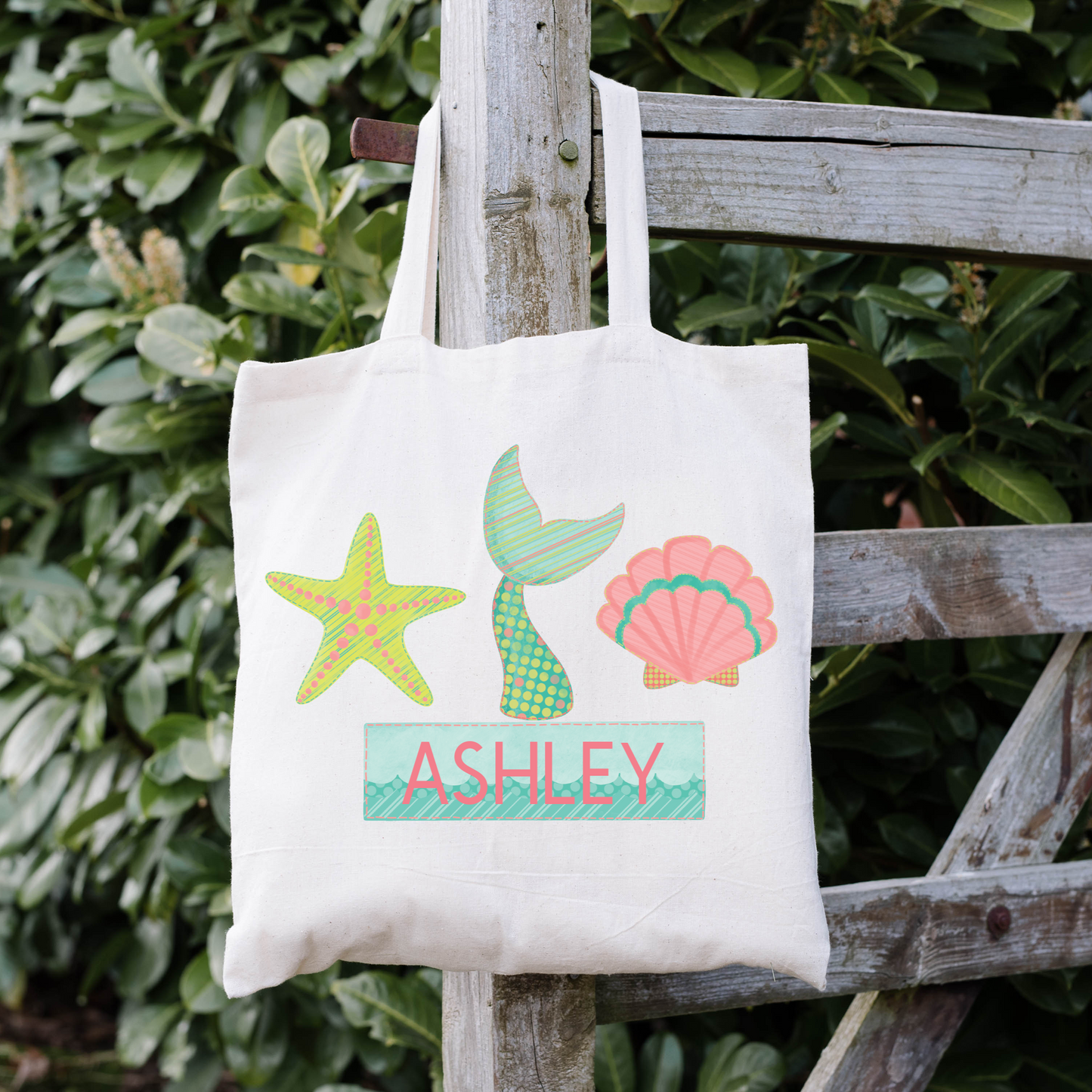 Girls Personalized Beach Tote