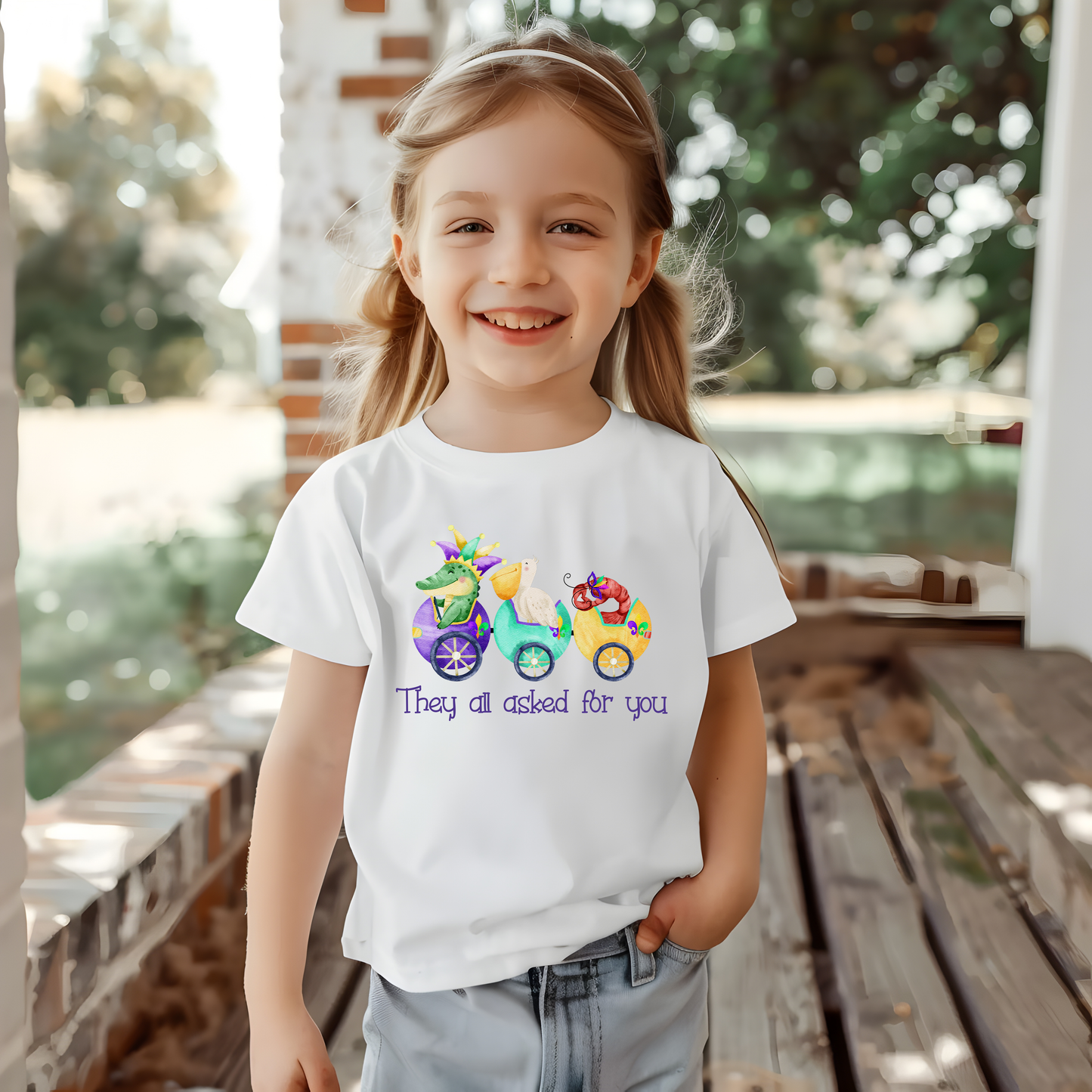 Mardi Gras Parade Kids Shirt, They All Asked For You, Louisiana Kids T-Shirt